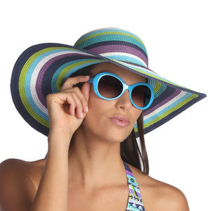 Gottex Road Trip Stripe Hat-Blue Multi